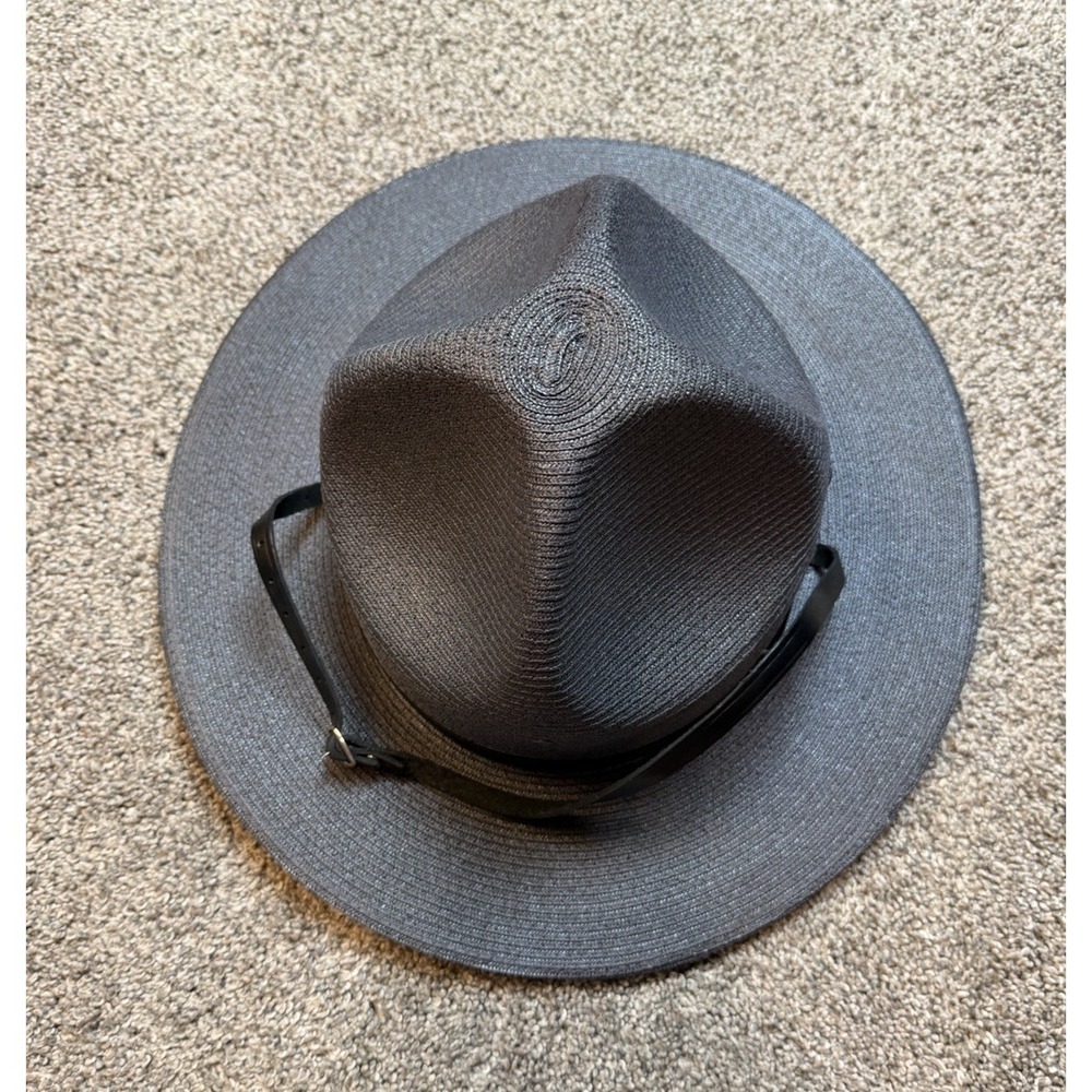 Stratton Trooper Uniform Straw Hat 7 7/8 Grey Campaign  Police Highway Patrol